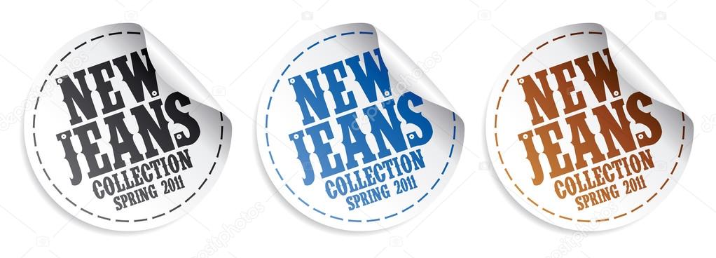 New jeans collection stickers Stock Vector by ©slena 27591227